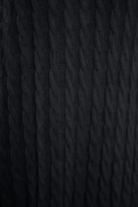 TRENDYOLMİLLA Anthracite Maxi Knitwear Braided Wide Pattern Dress - Image 4