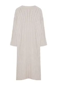 TRENDYOLMİLLA Stone Maxi Knitwear Braided Wide Pattern Dress - Image 7