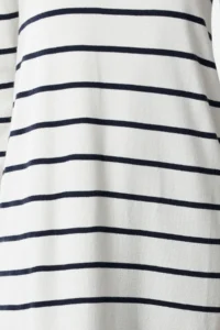 TRENDYOLMİLLA Ecru Midi Dress Premium Yarn/Special Yarn Knitwear Basic Striped - Image 3