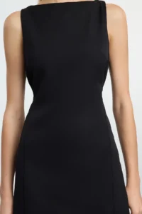 TRENDYOLMİLLA Black A Cut Lined Mini Weaving Dress - Image 4