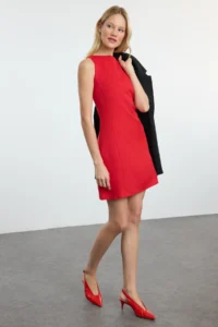 TRENDYOLMİLLA Rejection A Cut Mini Lined Weaving Dress - Image 3