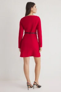 TRENDYOLMİLLA Rejection Arched Plain A Cut Arched Short / Mini Weaving Dress - Image 5