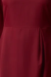 TRENDYOLMİLLA Koyu Cherry A Cut Mini Weaving Dress - Image 3