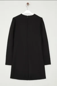 TRENDYOLMİLLA Black A Cut Collar Detailed Mini Weaving Dress - Image 7