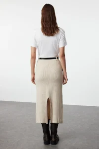 TRENDYOLMİLLA Stone Premium Yarn/Special Yarn Knitwear Skirt - Image 5