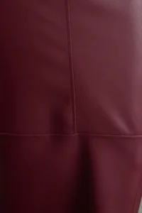 TRENDYOLMİLLA Burgundy High Waist Pen Body-fitting slit Skirt - Image 4