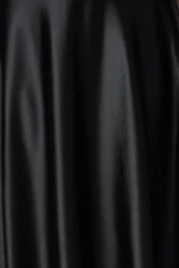 TRENDYOLMİLLA Black A Line/Life Form Maxi Satin Knitting Skirt - Image 3