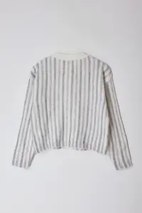 TRENDYOLMİLLA Ecru Soft textured Jacket Look Knitwear Cardigan - Image 7