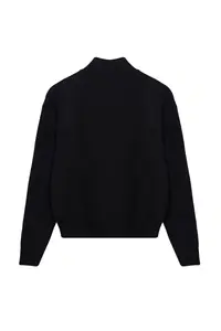 TRENDYOLMİLLA Black Soft textured Zippered Knitwear Cardigan - Image 7