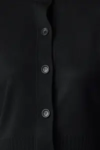 TRENDYOLMİLLA Black Crew Neck Jacket Look Knitwear Cardigan - Image 3