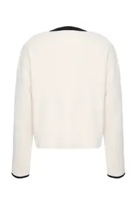 TRENDYOLMİLLA Stone Color Bloklu Knitwear 2 Sets Blouse-Cardigan Set - Image 8