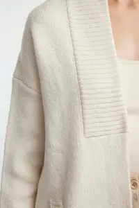 TRENDYOLMİLLA Stone Wide Pattern Soft textured Knitwear Cardigan - Image 4