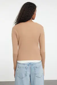 TRENDYOLMİLLA Camel 2 Sets Knitwear Cardigan - Image 5
