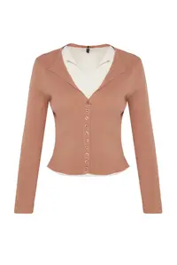 TRENDYOLMİLLA Camel 2 Sets Knitwear Cardigan - Image 7