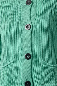 TRENDYOLMİLLA Green Wide Pattern Thick Basic Knitwear Cardigan - Image 3
