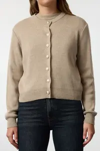 TRENDYOLMİLLA Stone Basic Blouse-Cardigan Set Knitwear Cardigan - Image 5