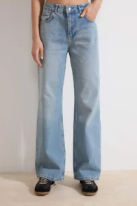 TRENDYOLMİLLA Light Blue-6001  High Waist Wide Leg jeans - Image 3