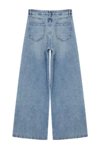 TRENDYOLMİLLA Mavi Regular Waist Ekstra Wide Leg Palazzo Pants Wide Leg 100% Cotton Non-Stretch jeans - Image 7