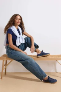 TRENDYOLMİLLA Mavi High Waist Baggy 100% Cotton Non-Stretch jeans - Image 2