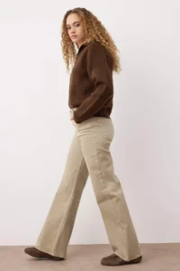 TRENDYOLMİLLA Stone  High Waist comfort/Flexible Wide Leg jeans - Image 2