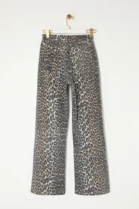 TRENDYOLMİLLA Multicolored Leopard Patterned Brown High Waist Middle Flexible Wide Leg jeans - Image 11