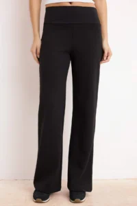 TRENDYOLMİLLA Black Thin Extra High Waist Wide Leg/Wide Cut Pants - Image 3