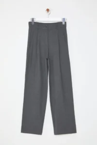 TRENDYOLMİLLA Gray Wide Leg Wide Leg pleated Weaving Pants - Image 6