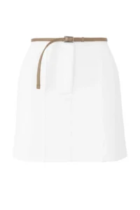 TRENDYOLMiLLA White Arched Mini Weaving Skirt Look Shorts - Image 7