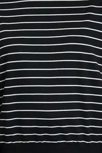 TRENDYOLMİLLA Black 2 Yarn Crew Neck Striped Regular Knitting Sweatshirt - Image 6