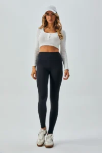 TRENDYOLMİLLA Black  High Waist Shaping  Knitting Leggings - Image 2