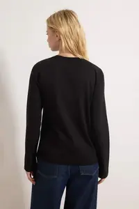 TRENDYOLMİLLA Black-Gray 2 Sets Paket 100% Cotton Crew Neck Regular/Normal Cut Knitting T-Shirt - Image 6