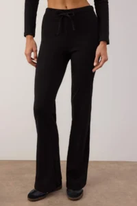 TRENDYOLMİLLA Black slim/Fitting Knitting Top and Bottom Set - Image 3