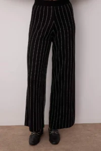 TRENDYOLMİLLA Black Striped smart Sweater-Pants Knitwear Bottom - Top Set - Image 3