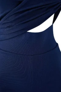 TRENDYOLMİLLA Navy Blue Double breasted Close-fitting Long Sleeve Flexible Knitting Top and Bottom Set - Image 6