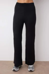 TRENDYOLMİLLA Black Boat Neck Sweater-Pants Knitwear Bottom - Top Set - Image 3