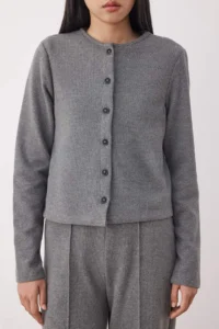 TRENDYOLMİLLA Anthracite 3 Sets Thessaloniki/Knitwear look buttoned Flexible Knitting Bottom - Top Set - Image 4