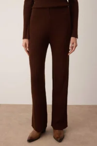 TRENDYOLMİLLA Brown Square Neck Bodysuit hugging Knitwear Bottom - Top Set - Image 4