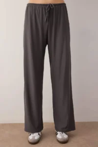 TRENDYOLMİLLA Anthracite Drop Sleeve Detailed Soft Touch Flexible Knitting Bottom - Top Set - Image 4