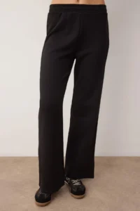 TRENDYOLMİLLA Black Fitted/peplum Top Straigth/Plain Cut Bottom Knitting Bottom - Top Set - Image 3