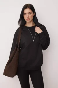TRENDYOLMİLLA Black 3 Sets Oversized/Wide Pattern Hooded Tights Knitting Bottom - Top Set - Image 3