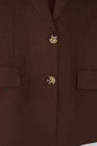 TRENDYOLMİLLA Wardrobe Essentials Brown Thin Bowl Special Collection Comfortable Pattern Blazer Jacket | - Image 9