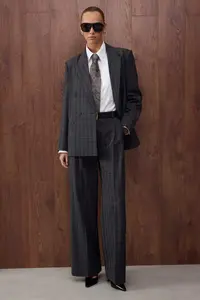 TRENDYOLMİLLA Special Collection Anthracite Checkered/Checkered Oversized Weaving Blazer Jacket Blazer Jacket