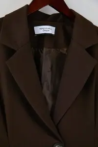 TRENDYOLMİLLA  Special Collection Brown Fitted Bowl Blazer Jacket - Image 5