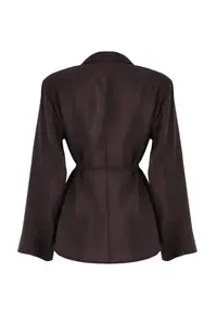 TRENDYOLMİLLA Brown Thin Unlined Weaving Shirt Jacket - Image 6