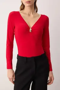 TRENDYOLMİLLA Red Knitting Bodysuit .D.00002 - Image 3