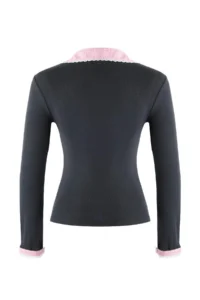 TRENDYOLMİLLA Anthracite Plaid/Checkered Fitted Weaving Detailed Knitting Blouse - Image 6