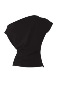 TRENDYOLMİLLA Black Boat Neck Fitted Hair Clip Detailed Weaving Blouse - Image 6