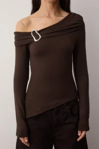 TRENDYOLMİLLA Brown Knitting Blouse - Image 3