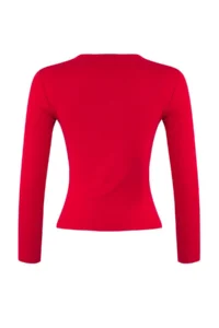 TRENDYOLMİLLA Flexible Knitting Blouse with Rejection Cut Out Detail, Fitted to the Body, Soft Touch - Image 6