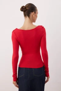 TRENDYOLMİLLA Rejection Frilly Fitted Knitting Blouse - Image 4